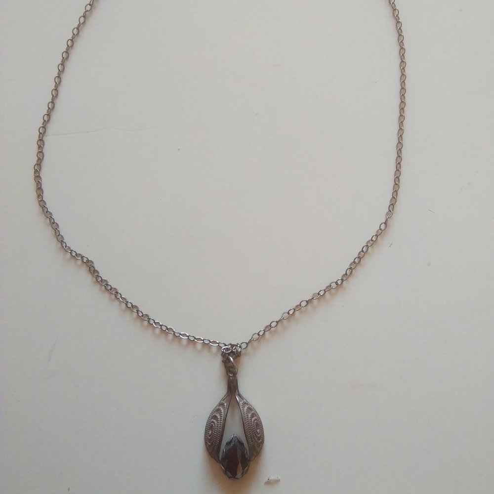 Amethyst and Silver Necklace